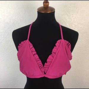 Pink Ruffle Swim Top